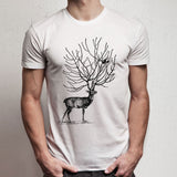 Deer And Bird Men'S T Shirt