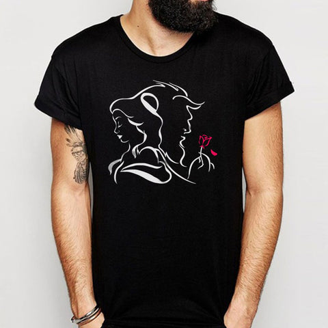 Disney Beauty And The Beast Silhouette Men'S T Shirt