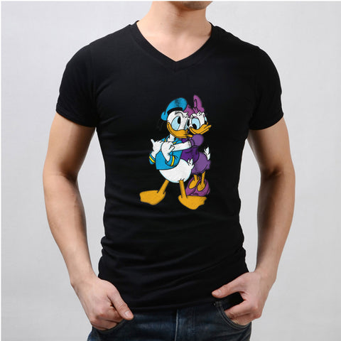 Disney Donald Daisy Duck Cartoon Movie Animal Men'S V Neck