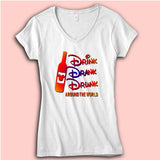 Disney Drinking Around The World Logo  Women'S V Neck
