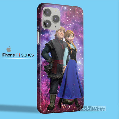 Disney Frozen Anna and kristoff in galaxy   iPhone 11 Case