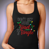 Dont Get Your Tinsel In A Tangle Mistletoe Christmas Lights Women'S Tank Top