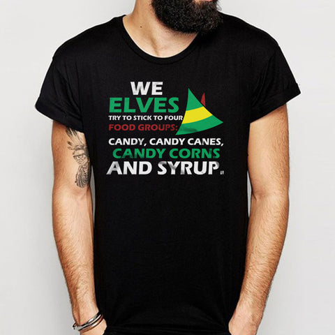 Elves Food Groups Christmas Shirt Funny Men'S T Shirt