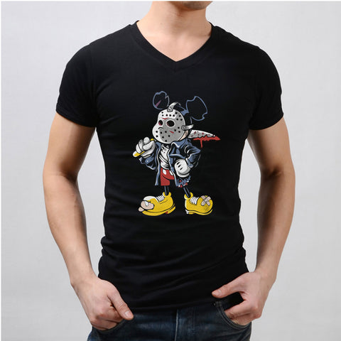 Evil Mickey Mouse Jason Voorhees Men'S V Neck