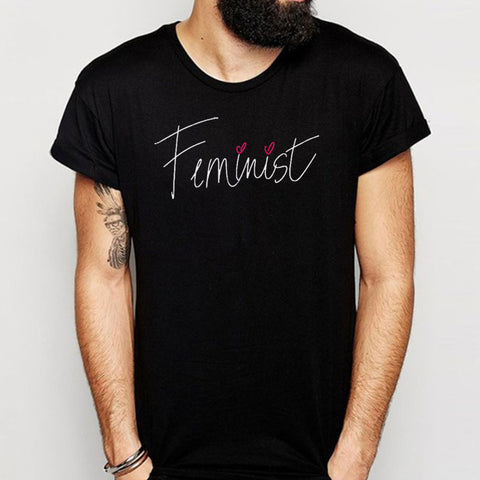 Feminist Cursive Font Baseball Baby Romper Baby Shower Gift Baby Announcement Feminism Equality Pink Love Strong Girl Men'S T Shirt