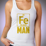 Fe Man Science Periodic Table Iron Element Halloween Women'S Tank Top