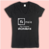 Female The Original Ironman For The Iron Women Women'S V Neck