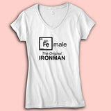 Female The Original Ironman For The Iron Women Women'S V Neck