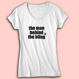 Fiance Groom To Be Man Behind The Bling Women'S V Neck