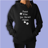 Finish What You Started Human Soot Sprites Totoro Nerdy Anime Women'S Hoodie
