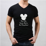 First Think Second Believe And Finally Dare Mickey Mouse Disney Quotes Men'S V Neck