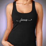 Focus Handlettered Style Inspirational Quote Women'S Tank Top