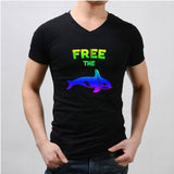 Free The Orcas Logo Men'S V Neck