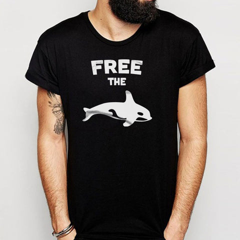 Free The Orcas Whales Vegan Men'S T Shirt