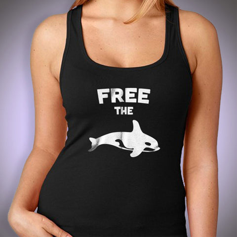 Free The Orcas Whales Vegan Women'S Tank Top