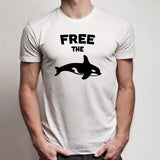 Free The Orcas Whales Vegan Men'S T Shirt