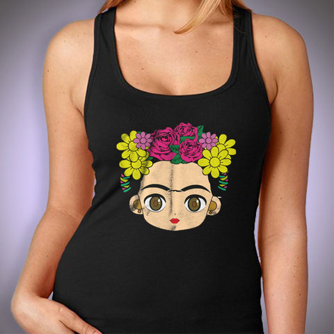 Frida Kahlo Face Chibi Women'S Tank Top