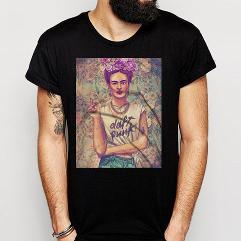Frida Kahlo Rocking Daft Punk Men'S T Shirt