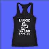 Funny Gym Luke Sport Luke Iam Your Spotter Women'S Tank Top Racerback