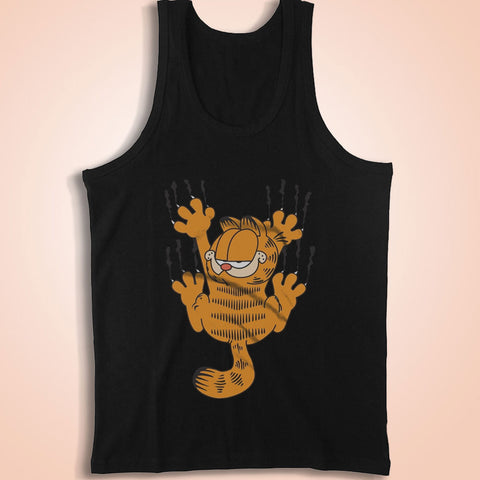Garfield The Cat Scratch Wall Men'S Tank Top