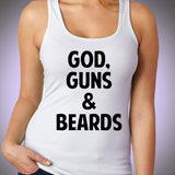 God, Guns And Beards Women'S Tank Top