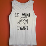 I Do What I Want Cat Humor Middle Finger Men'S Tank Top
