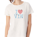 I Love Vin La Dodgers Women'S T Shirt