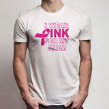 I Wear Pink For My Mom Youth Breast Cancer Awareness Men'S T Shirt
