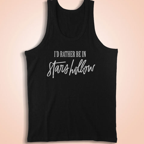I'D Rather Be In Stars Hollow Hand Lettered Men'S Tank Top