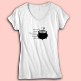 If You Can'T Stir With The Big Girls Then Stay Away From The Cauldron Witch Halloween Women'S V Neck