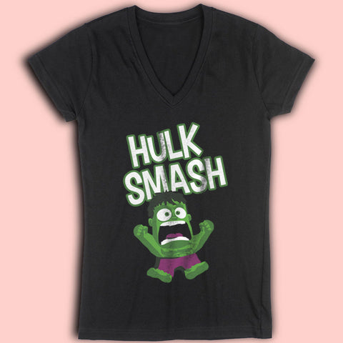 Inside Out Hulk Smash Women'S V Neck