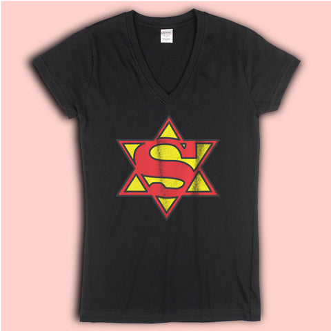 Jewish Superman Women'S V Neck
