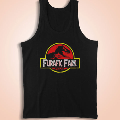 Jurassic Park Jurassic World Furafic Fark Funny Parody Men'S Tank Top
