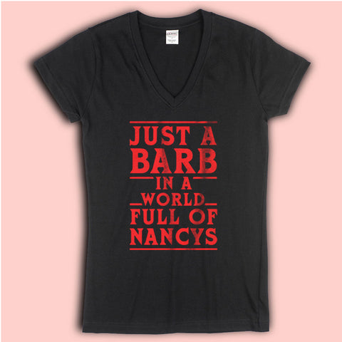 Just A Barb Stranger Things Fall Women'S V Neck