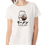 Kumurusu Kun Slurping Ramen Noodles Women'S T Shirt