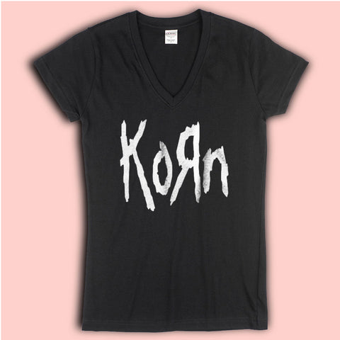 Korn Metal Rock Music Logo Women'S V Neck