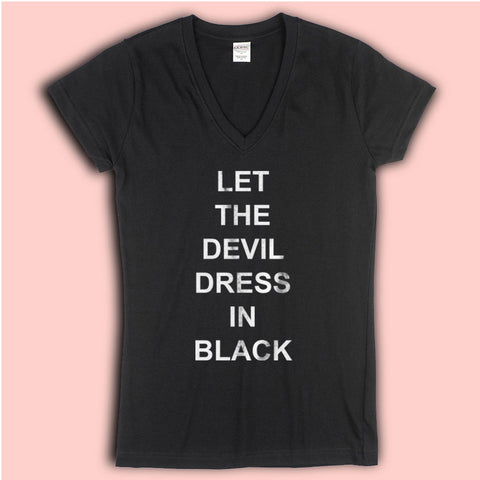 Kylie Jenner Let The Devil Dress In Black Women'S V Neck