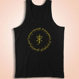 Lord Of The Rings The Hobbit Tolkien Ring Inscriptions Men'S Tank Top