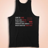 Love Is Love Black Lives Matter Climate Change Is Real Immigrants Make America Great Women'S Right Are Human Rights Men'S Tank Top