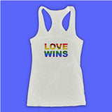 Love Wins Love Not Hate Marriage Equality Gay Pride Women'S Tank Top Racerback
