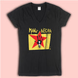 Mano Negra King Of Bongo 1991 Hand Album Cover Black Women'S V Neck