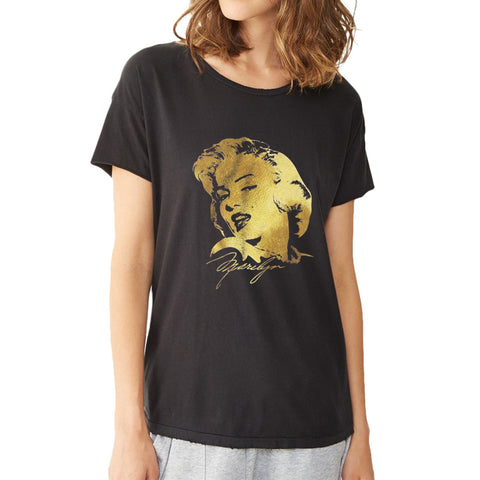 Marilyn Monroe Gold Foil Women'S T Shirt