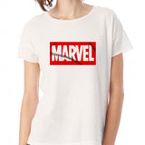 Marvel Red Logo Marvel Comics Licensed Women'S T Shirt