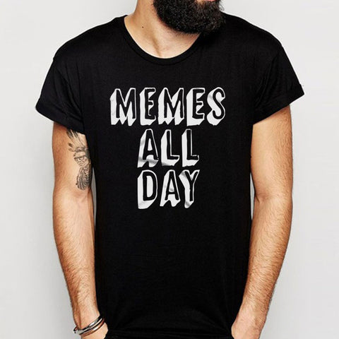 Memes All Day Gym Sport Runner Yoga Funny Thanksgiving Christmas Funny Quotes Men'S T Shirt