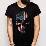 Men'S Skull Americana Tri Blend V Neck Tee Men'S T Shirt
