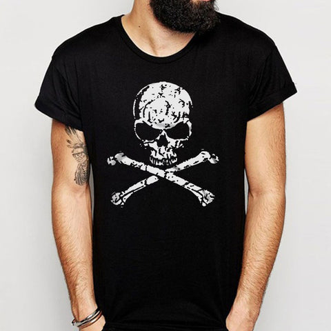 Men'S Skull Tanktop White Distressed Skull Men'S T Shirt