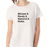Michael And Randy And Namond And Dukie Baltimore The Wire Season 4 Prez Mcnulty Women'S T Shirt