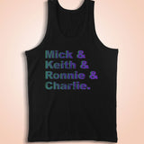 Mick & Keith & Ronnie & Charlie The Rolling Stones Colorful Men'S Tank Top