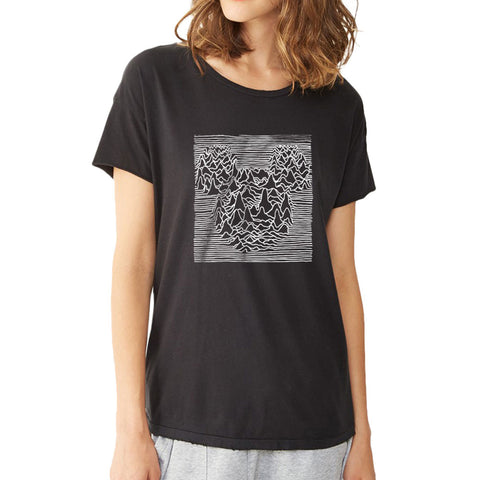 Mickey Mouse Joy Division Unknown Pleasure Women'S T Shirt