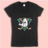 Mighty Ducks Logo Women'S V Neck
